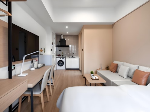 独栋·源悦里精选公寓酒店 东城万达店 东城中心·海归专属栖居 核心商圈 品质精装  配套醇熟 1室1厅