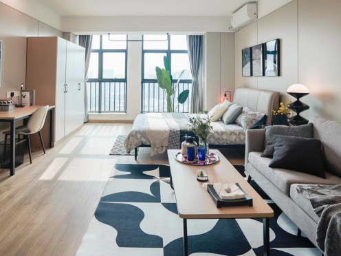 独栋·渝地辰寓 虎溪青年公寓 学生专属可短租-小红书分享立减-国企直租-整租独卫-无中介-月付-学生另享折扣-高楼层-采光视野绝佳 1室1厅