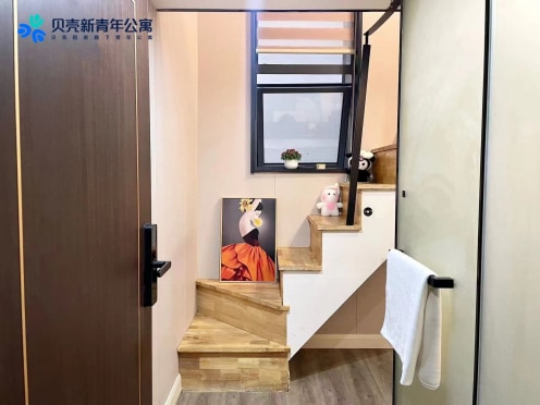 独栋·贝壳新青年公寓 漕宝路店 【5min直达徐家汇】长租特惠价/1/12号地铁口百米/民用水电 开间