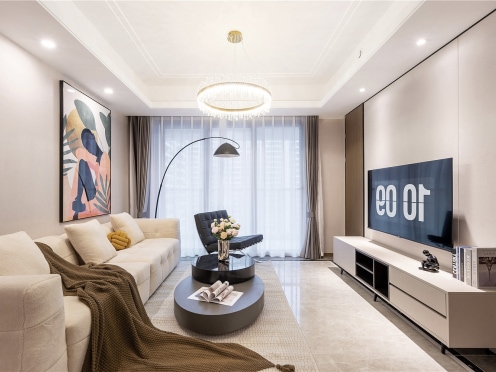 独栋·蓉巢公寓 中建天府公馆二期店 浅色系套三双卫带阳台 对中庭 拎包入住无中介费 3室2厅