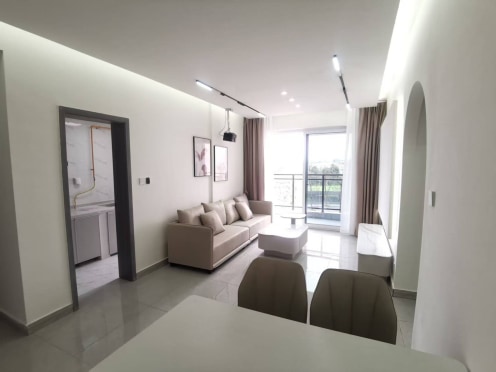 独栋·集友家公寓 桥元丽景 0中介万安沈阳路地铁站奶油风精装套二 2室1厅