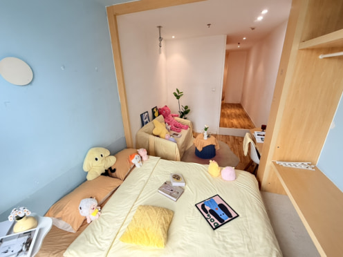 独栋·百维嘉寓 铁建广场店 无中介可养宠物，地铁口别错过东郊记忆大套一 1室1厅