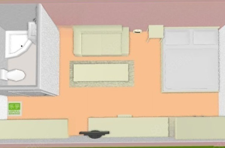 年租 燕郊永旺广场精装一居 家电齐全 无中介