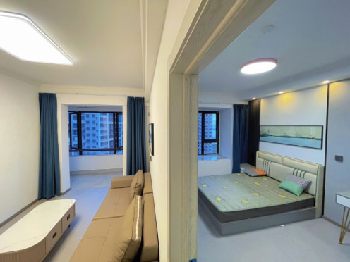 独栋·寓晟公寓 门第一期 一室一厅朝南包物业精装拎包入住 1室1厅