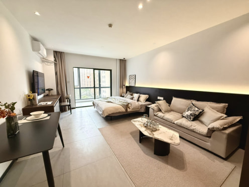 独栋·紫荆阁服务式公寓 南湖区店 公寓直租 禁止宠物南湖区广益路万达一个月也租长租更优惠 高端人士公司高管企业老板集中地 1室1厅