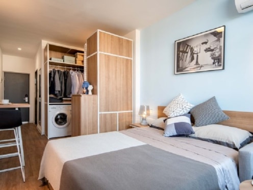 独栋·柚米寓 青岛井冈山路柚米寓二店 【石油大学附近】连锁公寓 品质保证 直租无中介  整租独卫 采光好 1室1厅