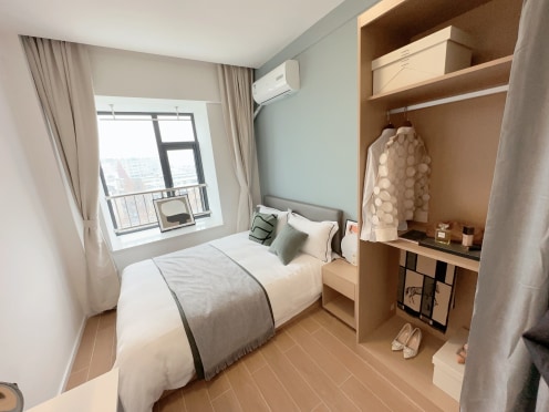 独栋·柚米寓 南京铁北红山路柚米社区 常发广场公寓直租 无中介纯整租 精装独卫 红山动物园旁商圈生活圈 1室1厅