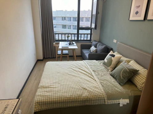 独栋·柚米寓 南京天马路一号柚米社区 紫东创意园租房首选，民用水电，停车方便，可办房补，整租，外窗 1室1厅