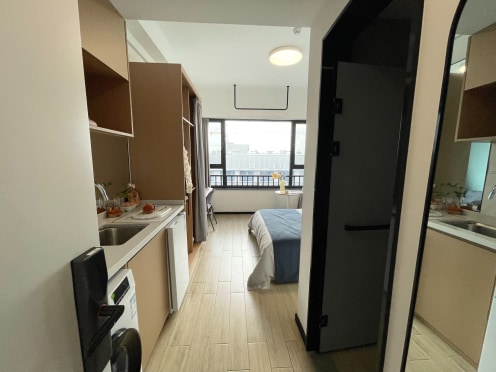 独栋·柚米寓 南京天马路一号柚米社区 2/4号线双地铁，24小时安保，整租月付，舒适大一居 1室1厅