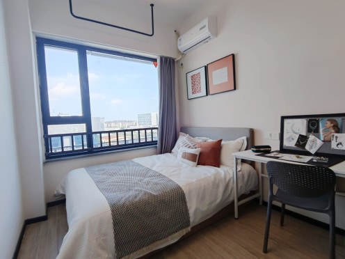 独栋·柚米寓 南京天马路一号柚米社区 近紫东仙林，精装一居大外窗，拎包入住，可短租月付，停车方便，免费健身 1室1厅