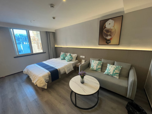 独栋·柚米 乐之家公寓三阳广场店一期 恒隆广场旁，精装修整租一室，可做饭！4个月起租 ！三阳广场地铁300米 1室1厅