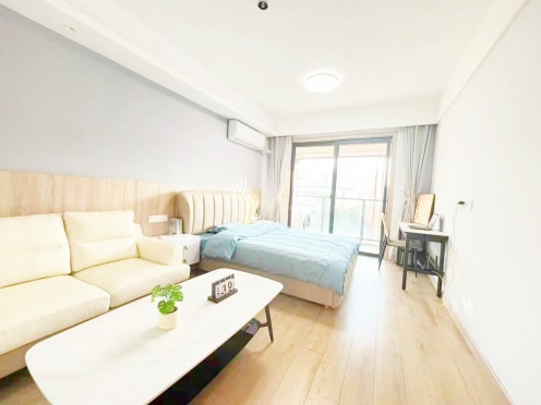 独栋·柚米寓 善城公寓 嘉善县阳台一室近时代大观 可短租 民用水电气 0中介费 随时入住 1室1厅