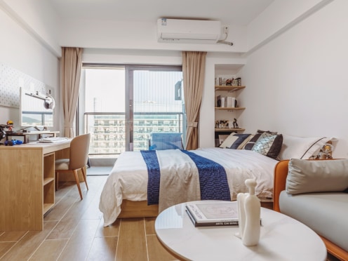 独栋·华强创领寓 华强时代广场店 华强直租 阳台单间 限时特惠 精装拎包住 直租押一付一 开间