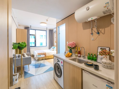 独栋·龙湖冠寓 郑州国贸360店 【金水区人才公寓】 雅思公考培训 正弘城 建业凯旋广场  精装修电梯房可短租 拎包入住 1室1厅