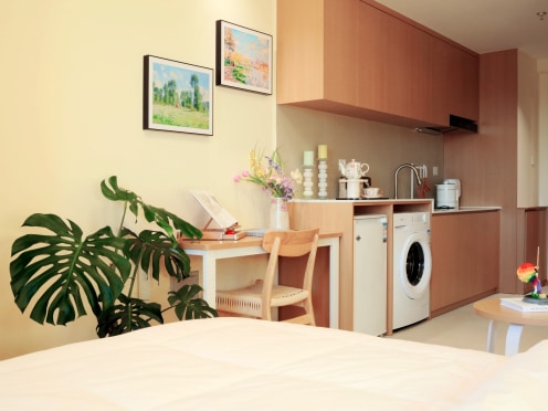 独栋·艺方公寓 艺方公寓 潮白河旁 精装公寓 明窗采光 园区绿化高 无物业费 免费停车 开间