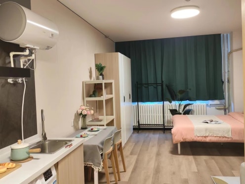 独栋·广和连升公寓 华楼山路地铁站店1 房东直营 民水民电有厨房 月租起可月付 24h值班 地铁2/3号线便捷通勤 1室1厅