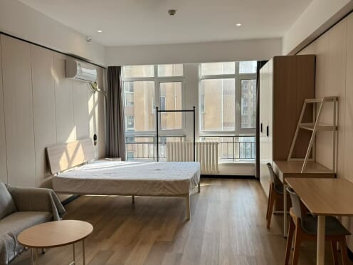 独栋·广和连升公寓 华楼山路地铁站店3 限时特价-高层南向-房东直租-可月租可月付-有暖气-民水民电-整租一居 1室1厅