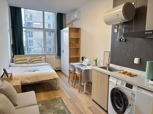 独栋·广和连升公寓 华楼山路地铁站店1 房东直租限时钜惠 年租每月减二百 民水电集中供暖 近地铁 开间