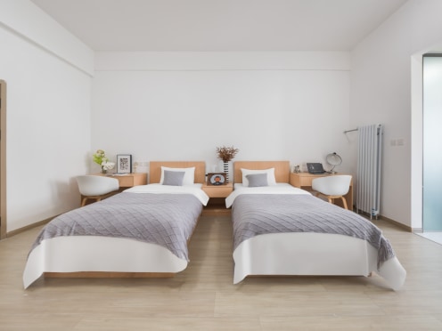 独栋·励业公寓 励业公寓烟台天津南路富士康店 可开票。限时特惠，灵活租期免费停车一居室双床A 开间