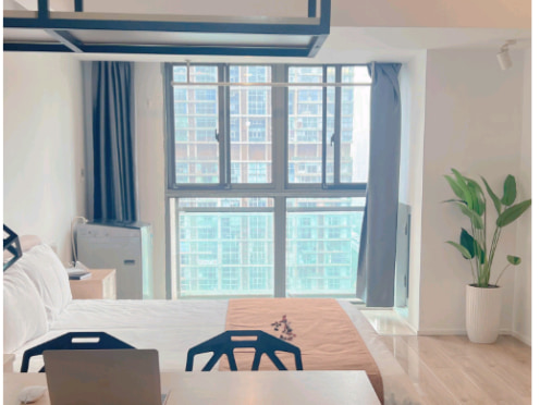 独栋·尔家公寓 世茂店 无中介费  家电齐全  免费WIFI 独立厨房D 1室1厅