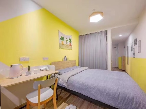 独栋·礼寓 礼寓绍兴中兴中路店 近世贸，城市广场，鲁迅故里，限时9折越城整租独卫，拎包入住可短租月付 1室1厅