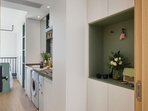 独栋·贝壳海盐公寓 大宁店 大宁商圈上海马戏城/独立卫浴/民水电/干湿分离 1室1厅