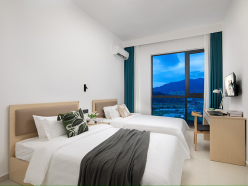 独栋·雅遇 雅遇公寓娄桥店 毕业实习找工作必选24小时安保可短租朝南标间双床房无中介费 开间