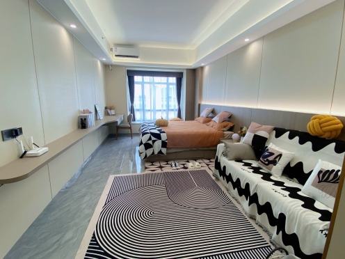 独栋·窝趣轻社区 窝趣服务式公寓珠海格力总部店 经适阳光大单间/免费停车/拎包入住/无中介费/押一付一 开间