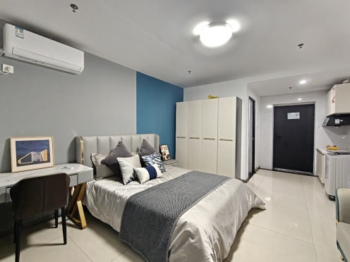 独栋·彩窝公寓 八一广场店 建融家园八一广场地铁口温馨电梯房 1室1厅