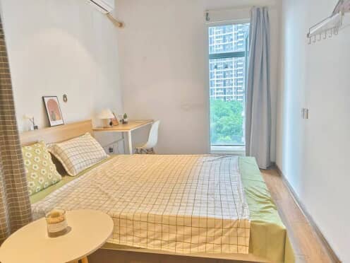 独栋·泊寓 北航店 【春节免租7天】/近富邦 无中介/首月租金仅需1元/温馨28平大单间 (户型方正+包网独卫+带阳台) 开间