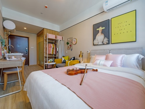 独栋·冠寓 转塘店 无中介费！新年短租特惠！6号线科海路地铁口！近中大银座、鹏辉产业园！ 开间