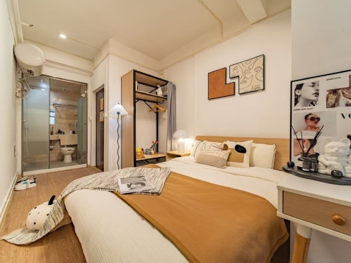 独栋·冠寓 长沙圭塘地铁站店 年前短租好房，品牌直租，免费健身房、台球桌，近4、5号地铁口 开间