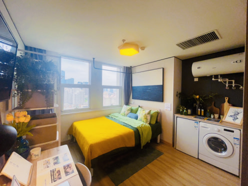 独栋·龙湖冠寓 天津西康路店 春节临时住 精装一居 采光好 无中介费 随时看房签约 1室1厅