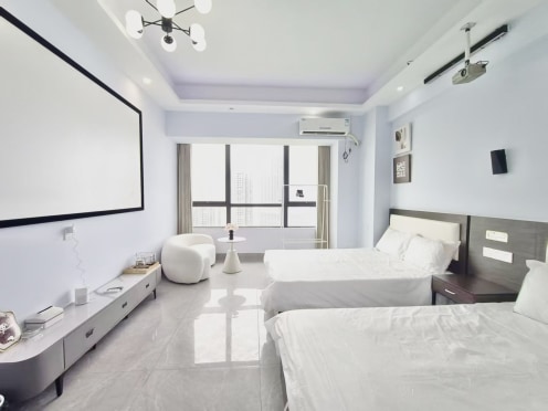 独栋·旭客公寓 荣盛店 荣盛13·1723/一线海景房/万达广场/金沙湾观海长廊 开间