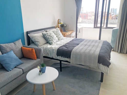 独栋·源社里青年服务公寓 华南摩尔店 东莞万江地铁口·民用水电，押一付一 开间