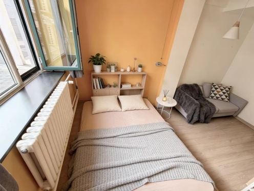 独栋·大象公寓 春晖路店 莱山直租*山商西校烟大小吃街*一居室*押一付一*长短租*南北向榻榻米 1室1厅