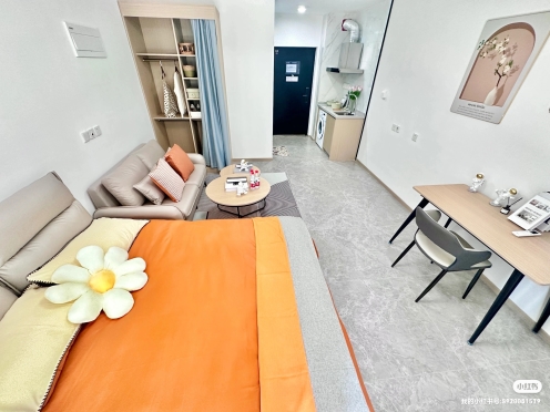 独栋·济南越秀星寓 高新万达店 送暖气！南卧一居室，朝南好采光！实体墙 隔音保暖！ 民水民电 无中介费 1室1厅