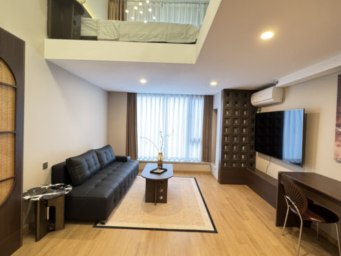 独栋·雪鸮公寓 东港店 短租可月付精装修跃层Loft超大落地窗 2室1厅