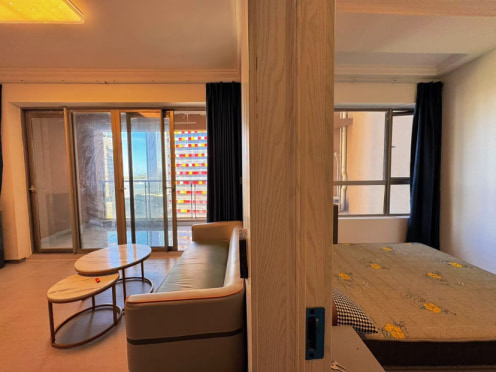 独栋·卓信公寓 依云轩 超大阳台 民用水电 包物业费 拎包入住 1室1厅