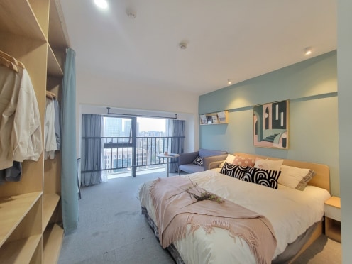 独栋·柚米寓 人民北路店 【短租特价】金牛区直租房源租金可月交无中介费 开间