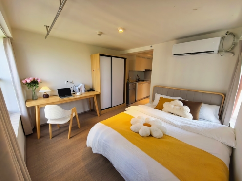 独栋·云沐公馆 五幸金座店 J房东直租·可养猫·舒适一室可月付·有厨房～小边套 1室1厅