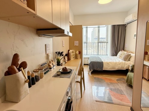 独栋·龙湖冠寓 龙湖冠寓济南量子谷店 【新年开业特惠！】月付同价/历下万达山姆附近/精装公寓/长短租 开间