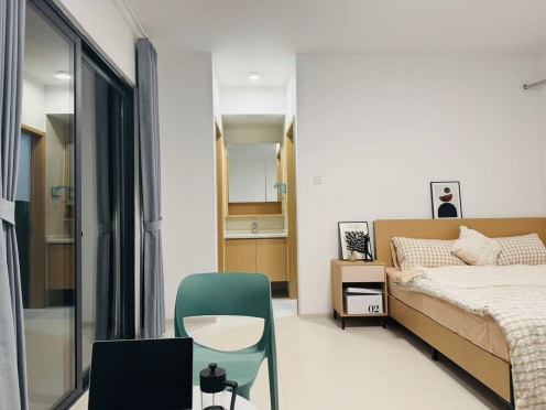 独栋·新投海瑜公寓 城门地铁站店 高品质精装单身公寓！独立阳台 民水民电 先到先得就几间 家具齐全拎包入 开间