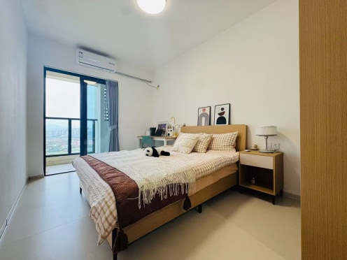 独栋·新投海瑜公寓 城门地铁站店 整租！2分钟直达1号线城门地铁站 独立外阳台 民水民电 拎包入住 开间