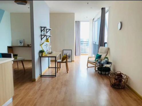 独栋·龙湖冠寓 成都科华中路店 【短租1个月起  10月特惠】临近1号线桐梓林 全景落地窗 无中介月付 24小时安保 套一 1室1厅