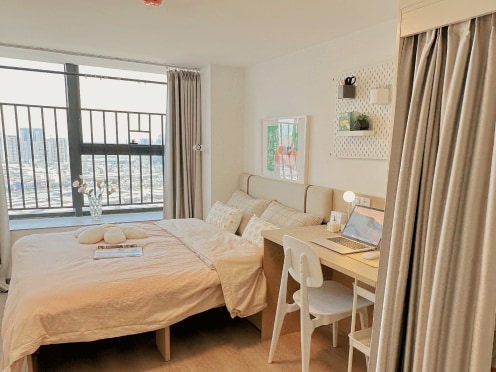 独栋·泊寓 紫金中心店 【限时秒杀  下楼即地铁】一年起租  近晓东村地铁口豪华舒适大两房无中介费 押一付一 2室1厅