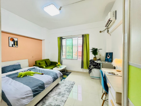 独栋·东莞v+公寓 东城万达店 近东城万达 主山，可短租 押一付一 家电齐全拎包即住，温雅单间 开间