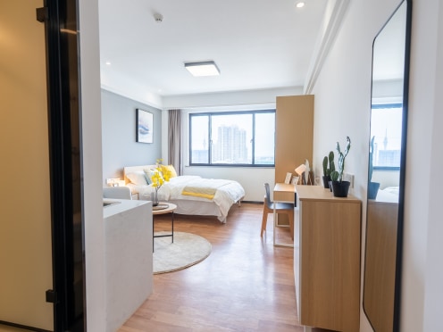 独栋·常熟苏享家公寓 海虞店 邻近琴湖溪里温馨一居室可月付 开间