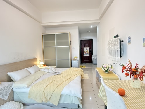 独栋·漫柏公寓 新吴青年公社店 生命科创园先导油烟机可做饭带阳台软件园 房东直租押一付一 民用水电  ins温馨奶油风可做饭 开间