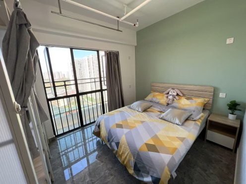 独栋·海上明月公寓 南沙店B 【一个月起租】黄阁租房首选 B栋20平阳光单间   租期灵活  停车方便  万科里商圈 开间